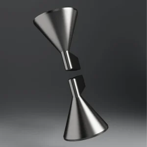 Modern black steel door handle design