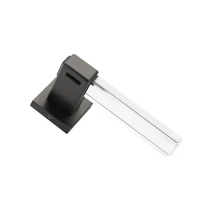 Luxury crystal door lever in anthracite grey finish – Karl Hoffmann
