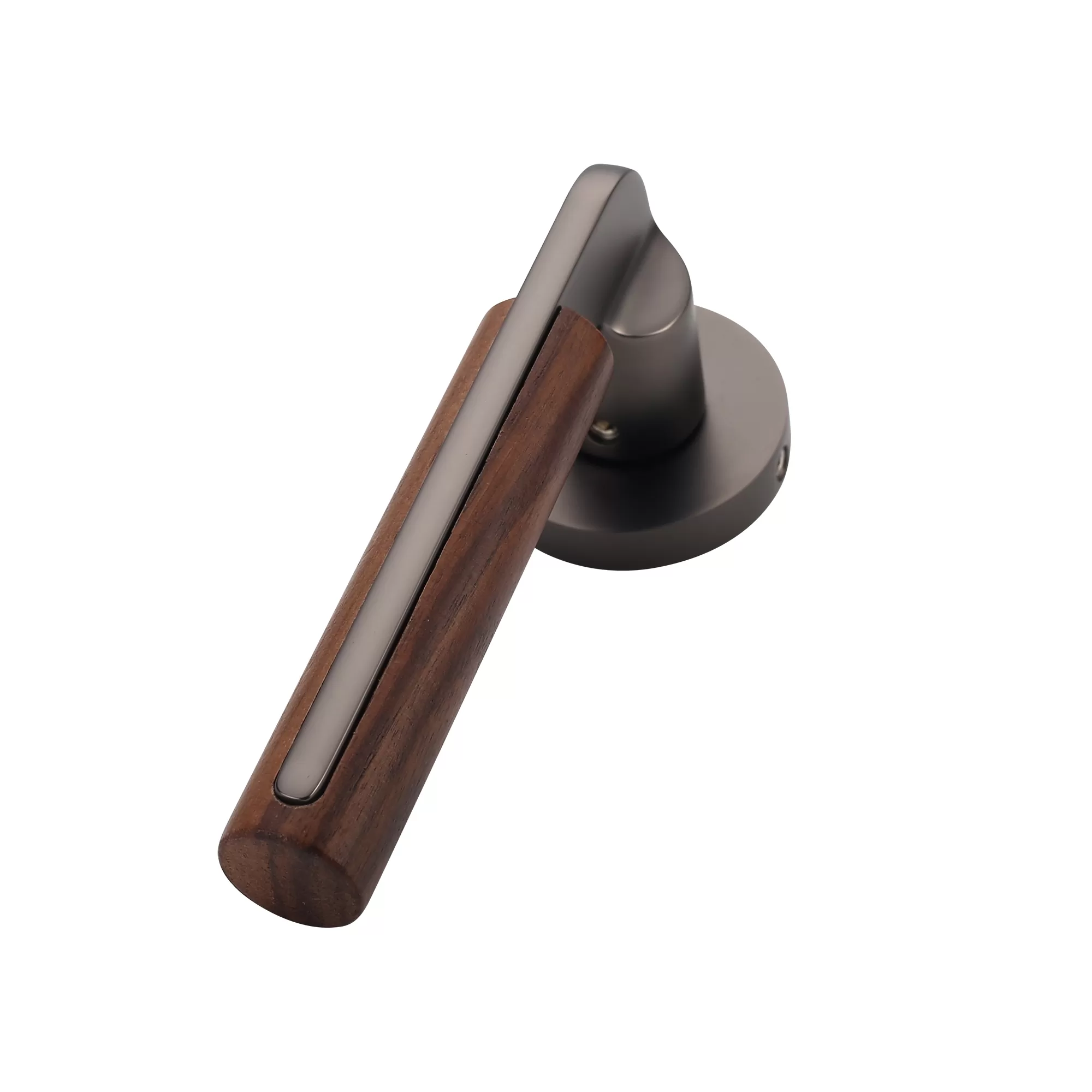 Walnut Wood Handle with Anthracite Metal Base